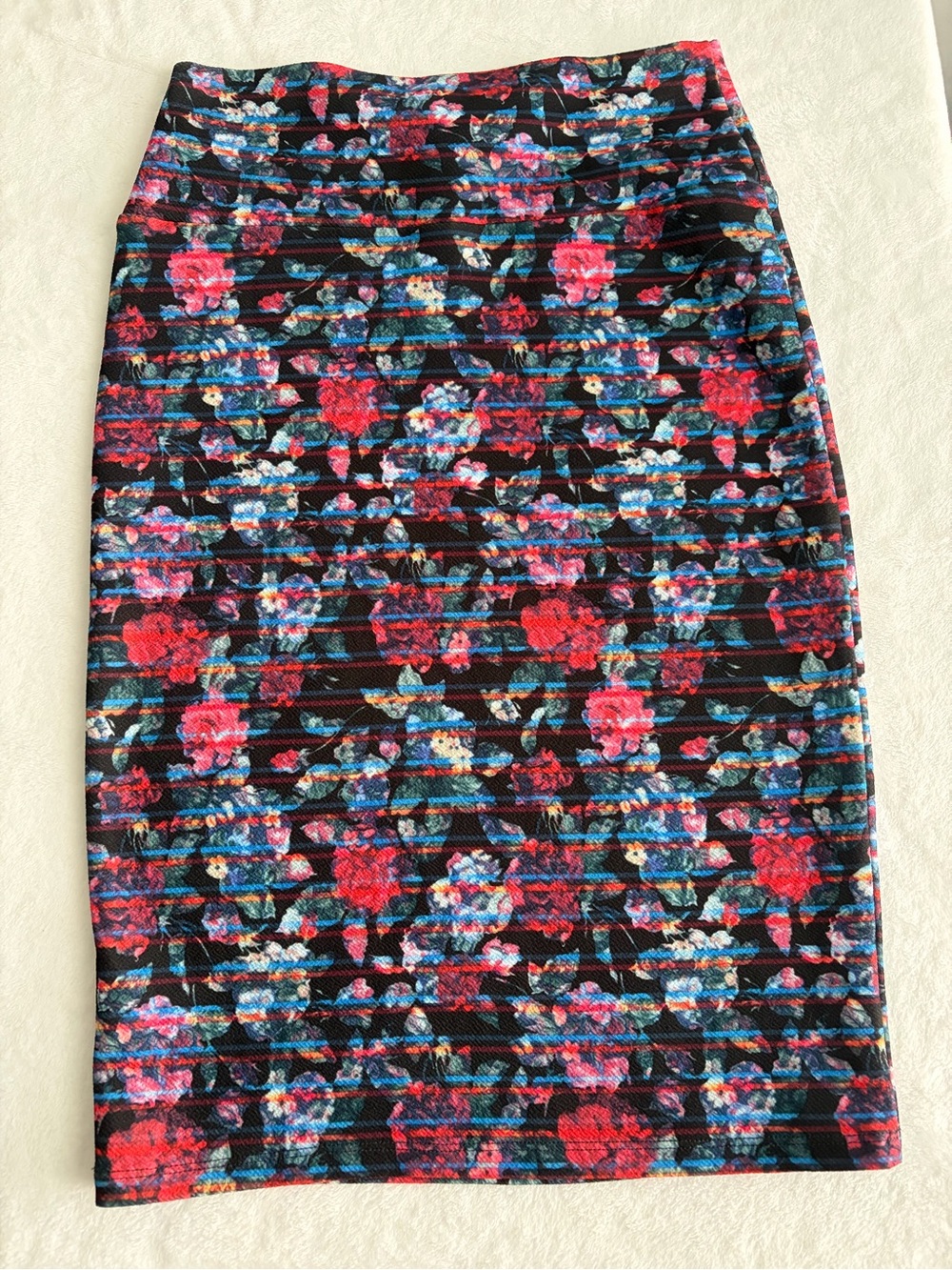 LuLaRoe Cassie Pencil Skirt XS - Multicolor Busy Floral